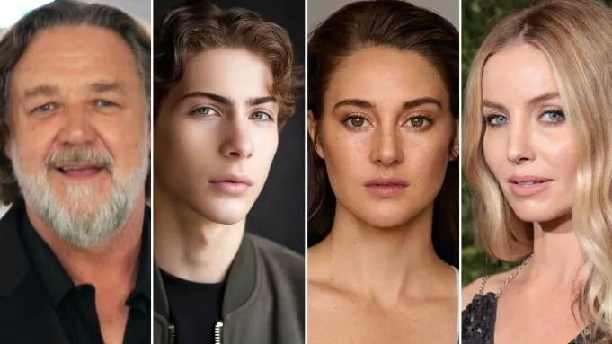 Russell-Crowe-Jacob-Tremblay-Shailene-Woodley-and-Annabelle-Wallis
