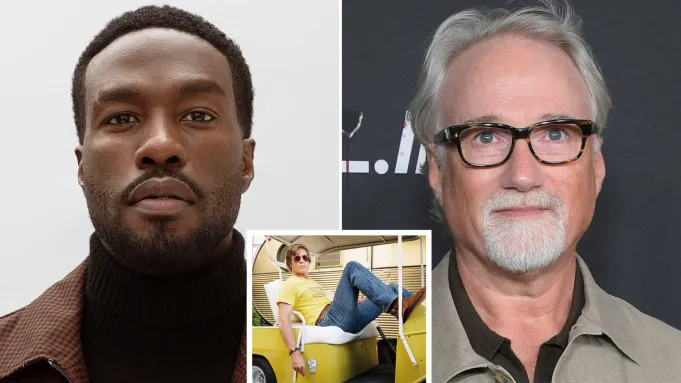 Yahya-Abdul-Matteen-David-Fincher-and-an-image-of-Brad-Pitt-from-Once-Upon-A-Time-in-Hollywood